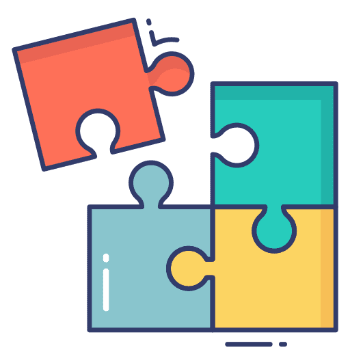 Puzzle jigsaws strategy puzzle pieces icon