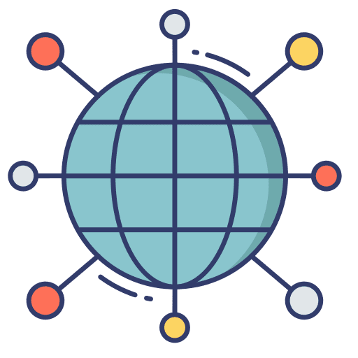 World globe connector business and finance icon