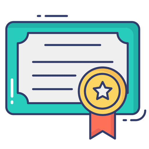 Certificate award files and folders winner icon