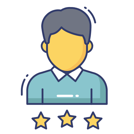 Rating customer testimonial rating icon