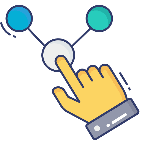 Share share business and finance connector icon