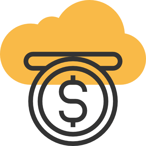Crowdfunding business cloud computing money icon