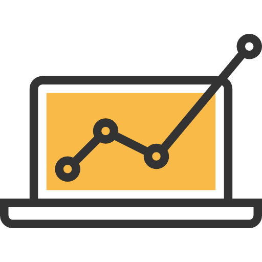 Profits laptop profit business icon