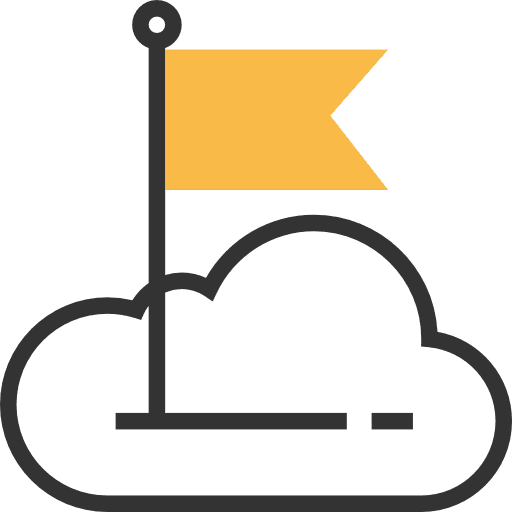 Cloud computing goal cloud computing seo and web icon
