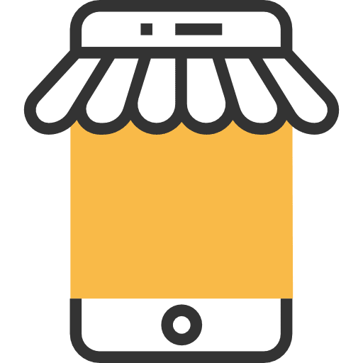 Online shop technology online shop smartphone icon