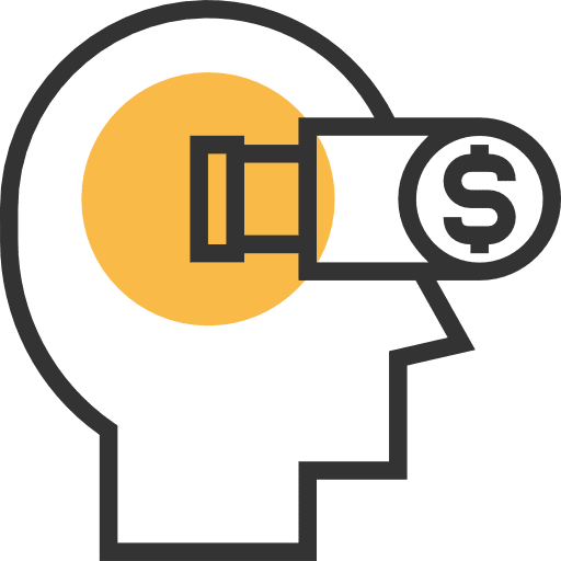 Vision business head vision icon