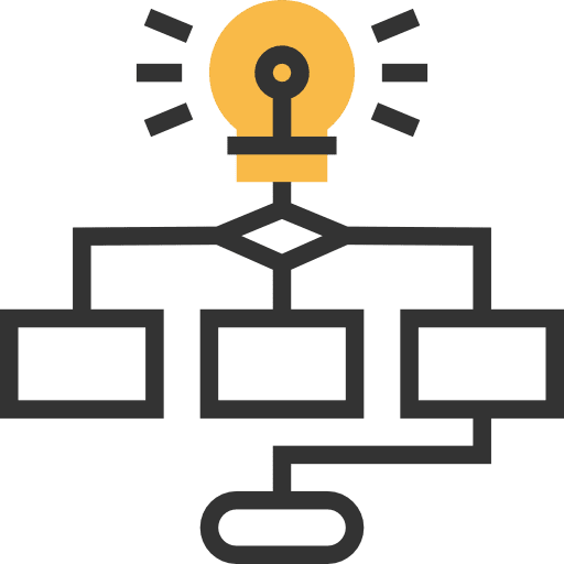 Workflow networking seo and web hierarchical structure icon