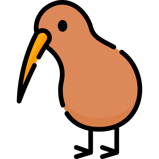 Kiwi bird wild life zoo icon Kiwi bird wild life zoo icon