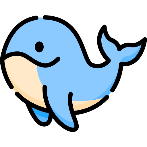 Whale zoo wild life animal kingdom icon