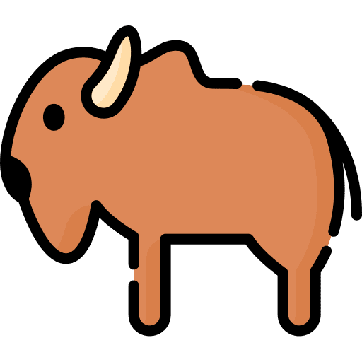 Bison animals animal kingdom zoo icon Bison animals animal kingdom zoo icon
