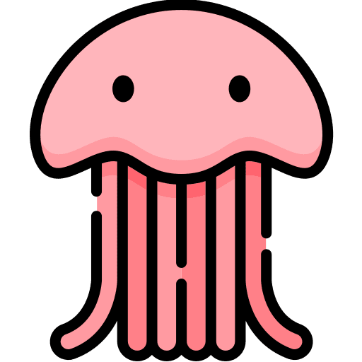 Jellyfish animal water wild life icon Jellyfish animal water wild life icon