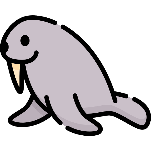 Walrus walrus animals zoo icon Walrus walrus animals zoo icon