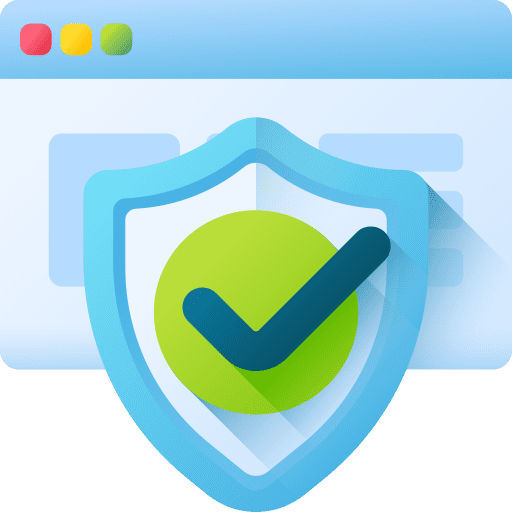 Web browser interface protection browser icon