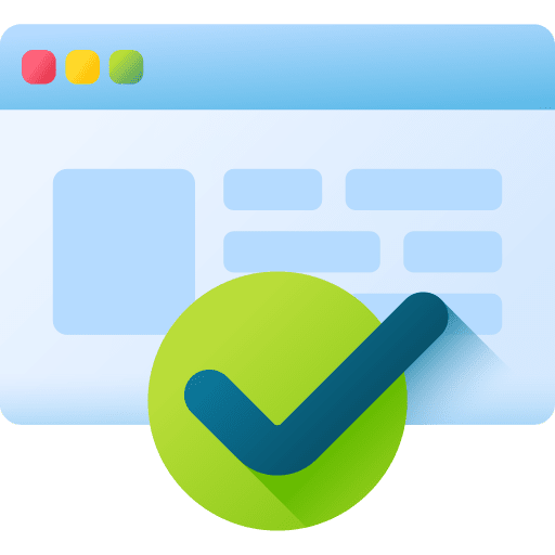 Web browser ui interface check icon Web browser ui interface check icon