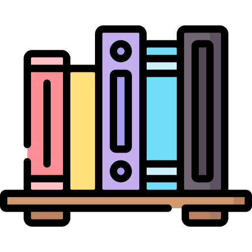 Bookshelf library book bookshelf icon