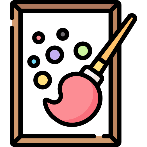 Art paint brush art and design icon