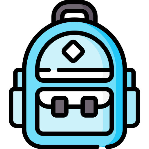 Backpack backpack baggage education icon