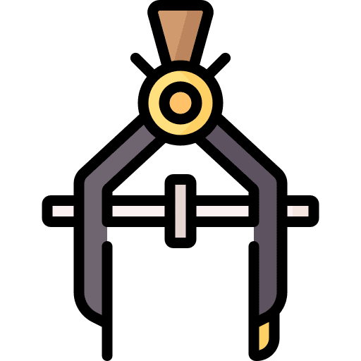 Compass drawing measure compass icon