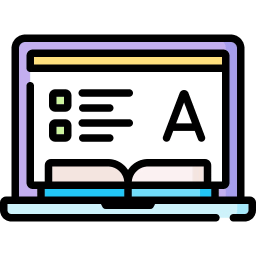 Distance education computer electronics elearning icon