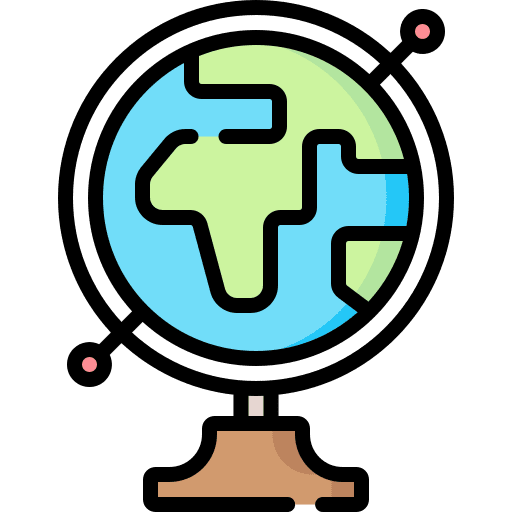 Globe world school material education icon