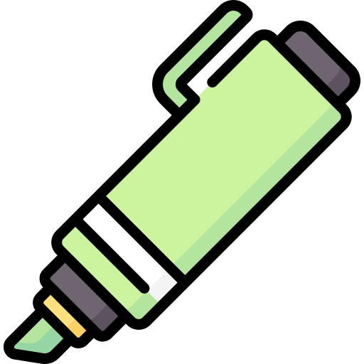 Highlighter office material marker education icon