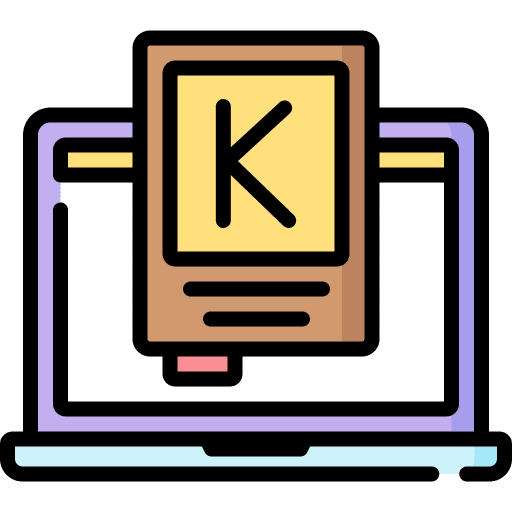 Knowledge ebook computer laptop icon