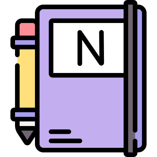 Notebook stationery write agenda icon