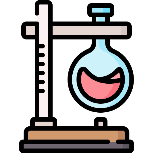 Chemistry bunsen burner laboratory flask icon