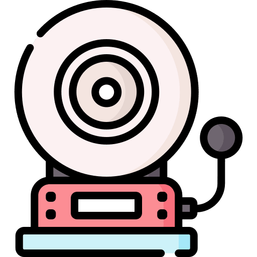 School bell fire alarm ring education icon