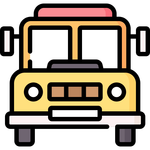 School bus transport vehicle school bus icon