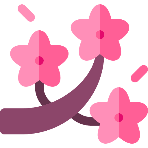 Cherry blossom sakura tree flower icon Cherry blossom sakura tree flower icon