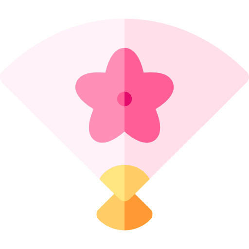 Fan sakura cherry blossom japanese icon