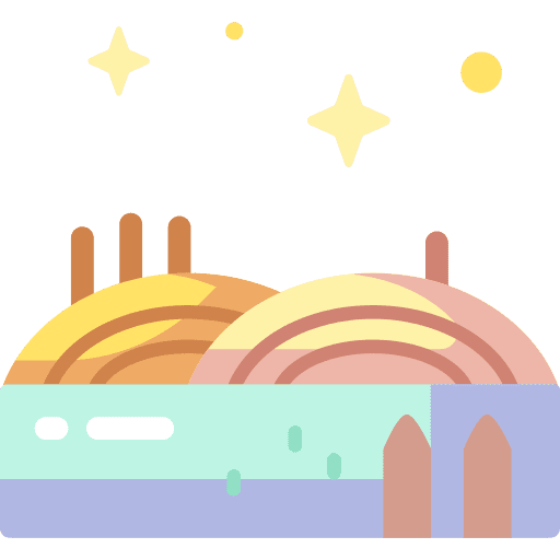 Field farm nature village icon