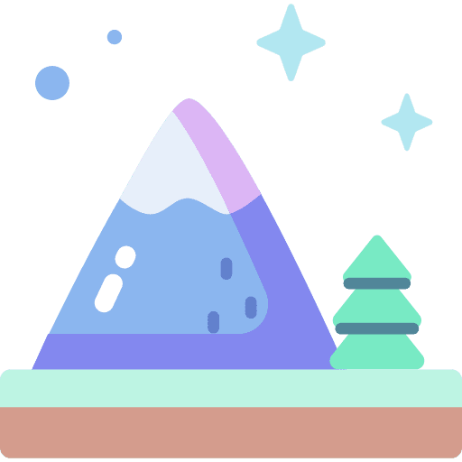 Mountain nature woods forest icon