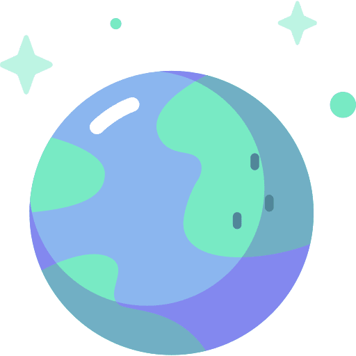 World globe planet earth space icon