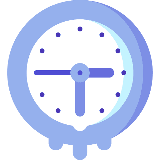 Clock time and date time management melting icon