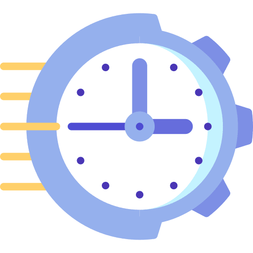 Efficiency work experience clock settings icon