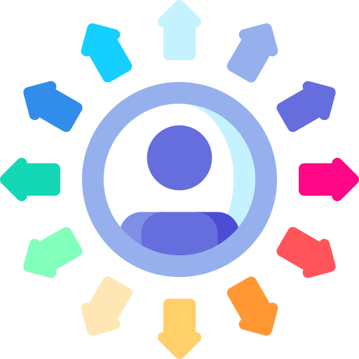 Multitasking productivity user multitasking icon