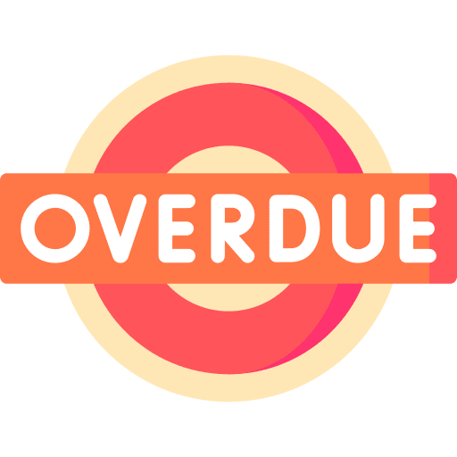 Overdue time management overdue stamp icon Overdue time management overdue stamp icon