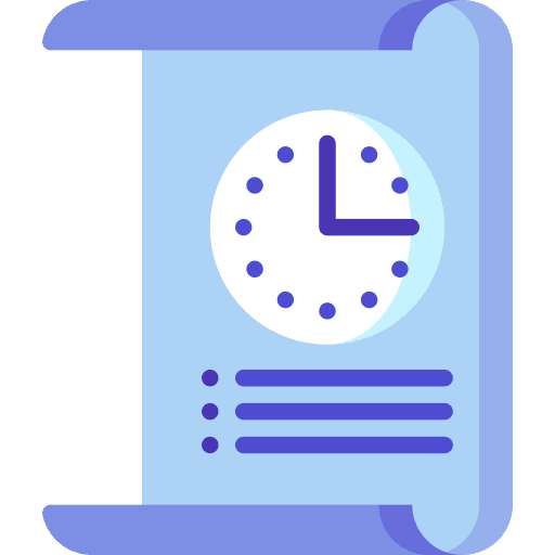 Time tracking progress checklist waiting list icon