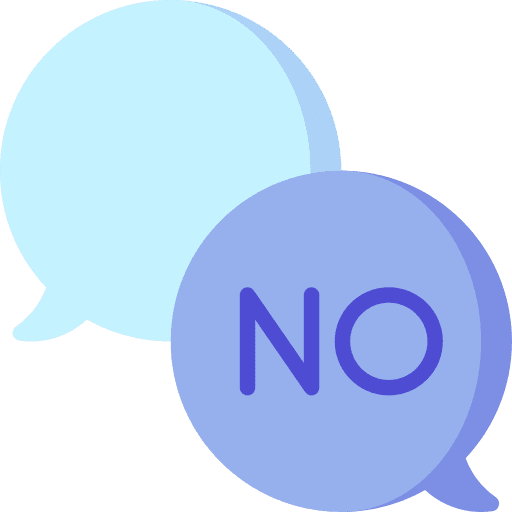 Say no say no message speech bubble icon Say no say no message speech bubble icon