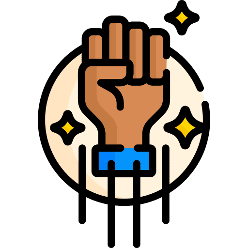 Courage power fist empowerment icon Courage power fist empowerment icon