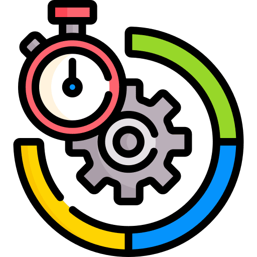 Efficiency cogwheel schedule efficiency icon