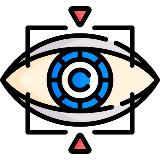 Eye scan electronics vision eye test icon Eye scan electronics vision eye test icon