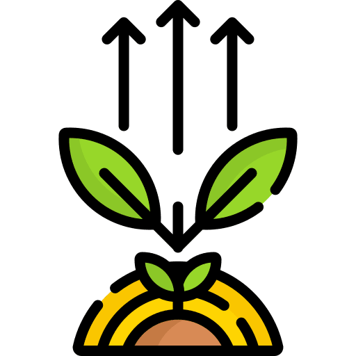 Growth benefits increase growth icon Growth benefits increase growth icon