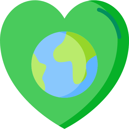 Heart globe heart shapes and symbols icon