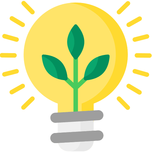 Lightbulb electronics environment brainstorming icon