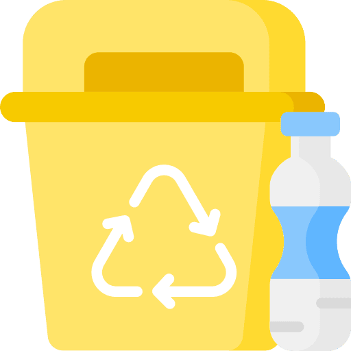 Plastic bin recycle recycling bin ecology and environment icon