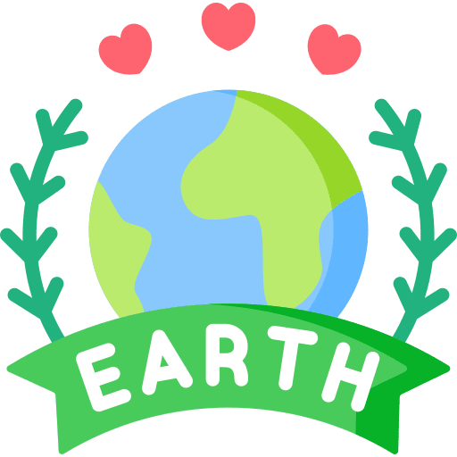 Earth day love and romance sign ecology and environment icon