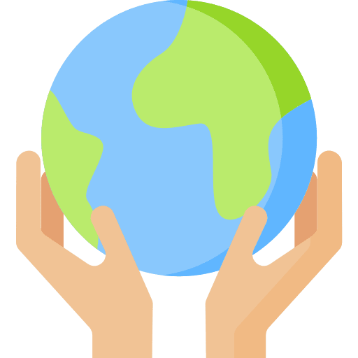 Earth hands planet earth environment icon